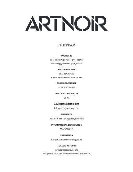 Артнуар, журнал. Октябрь 2026, выпуск 28 (ARTNOIR Issue 28 vol 2, October 2026), page 4