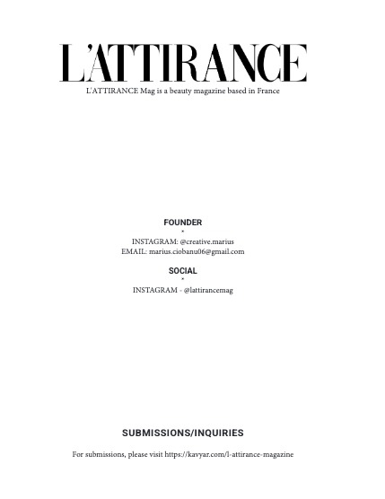 L'ATTIRANCE MAIN ISSUE 44 September 2025, page 2