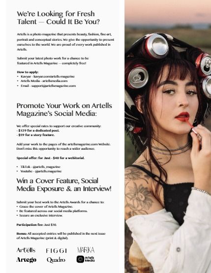 Артеллс, журнал. Портрет, октябрь, выпуск 4321 (ARTELLS MAGAZINE - PORTRAIT OCTOBER (Vol 4321)), page 3