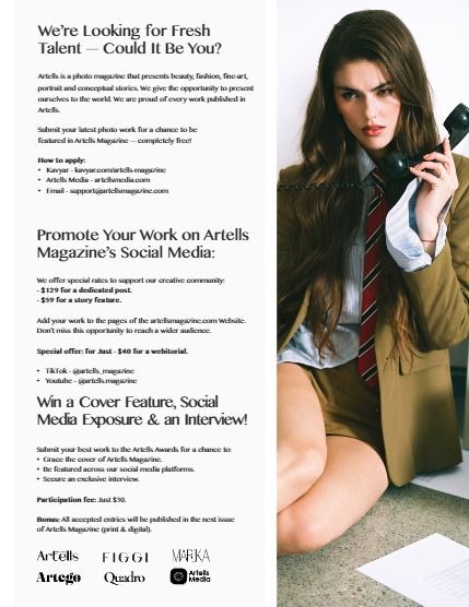 Артеллс, журнал. Портрет, октябрь, выпуск 4322 (ARTELLS MAGAZINE - PORTRAIT OCTOBER (Vol 4322)), page 3