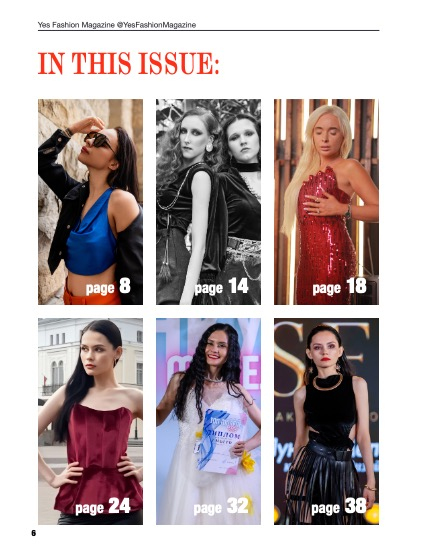 Yes Fashion Magazine, Issue #98, July 2026, Fashion Edition, page 6