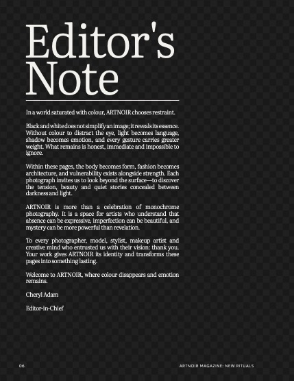 Artnoir Issue #9 August 2026, page 6