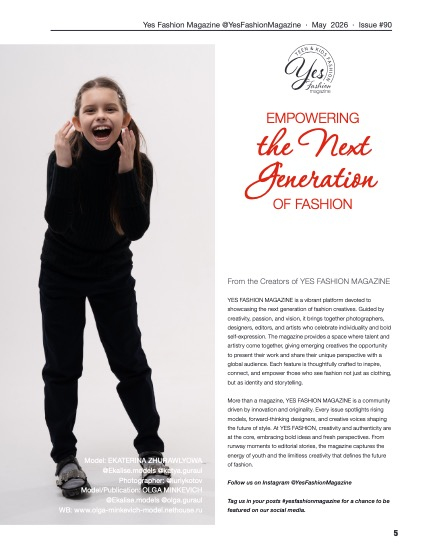 Yes Fashion Magazine, Issue #90, May 2026, Kids Teens Edition, page 5