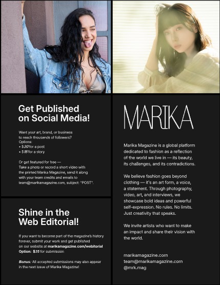 MARIKA MAGAZINE PORTRAIT (ISSUE 6050 - NOVEMBER), page 2