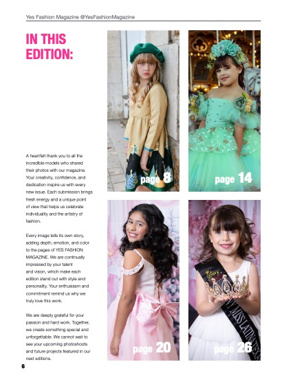 Yes Fashion Magazine, Issue #75, December 2025, page 6