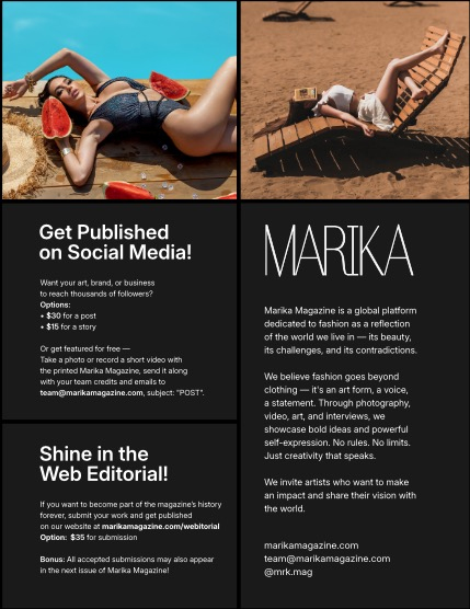 MARIKA MAGAZINE PORTRAIT (ISSUE 5874 - AUGUST), page 2