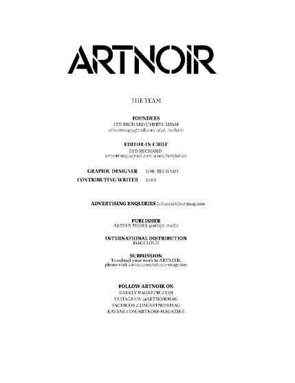 Артнуар, журнал. Октябрь 2026, выпуск 30 (ARTNOIR Issue 30, October 2026), page 5