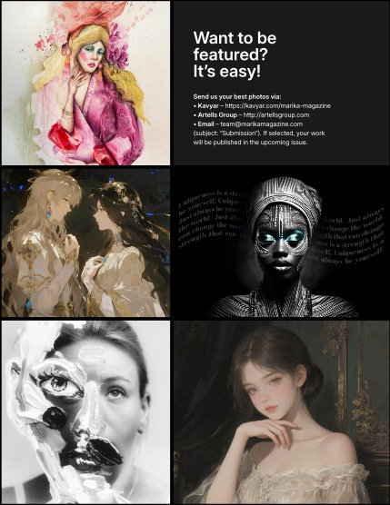 MARIKA MAGAZINE FINE-ART & AI (ISSUE 5834 - August), page 3