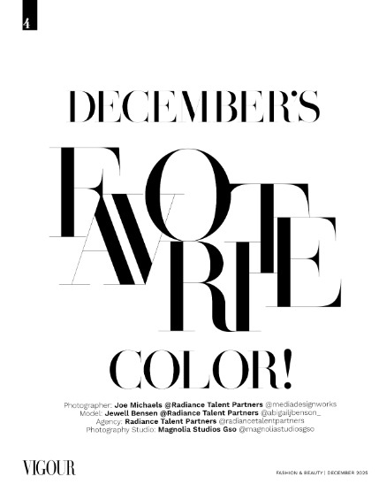 VIGOUR MAGAZINE Fashion & Beauty | December 2025 | Issue 09, page 4