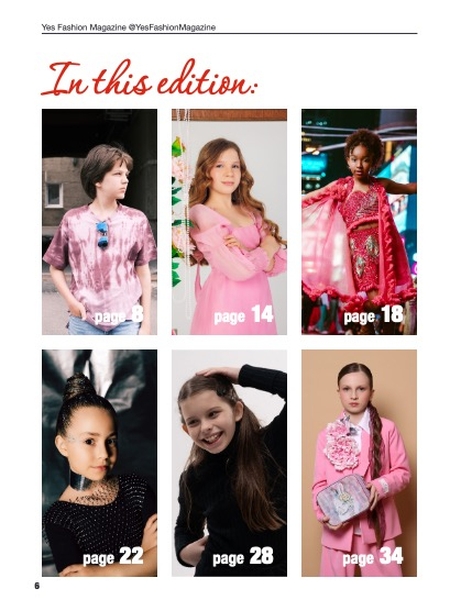 Yes Fashion Magazine, Issue #90, May 2026, Kids Teens Edition, page 6